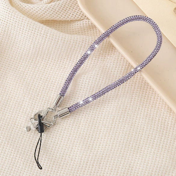 Handmade Beaded Mobile Phone Chain With Love Water Drops Bells Rhinestone Jewelry Pendant For Women