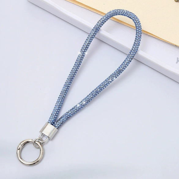Handmade Beaded Mobile Phone Chain With Love Water Drops Bells Rhinestone Jewelry Pendant For Women