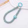 Handmade Beaded Mobile Phone Chain With Love Water Drops Bells Rhinestone Jewelry Pendant For Women