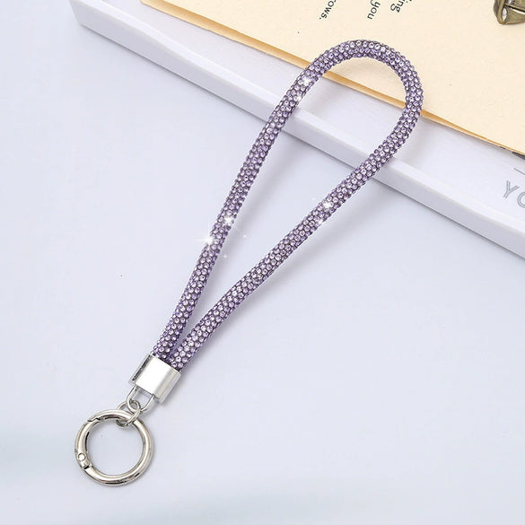 Handmade Beaded Mobile Phone Chain With Love Water Drops Bells Rhinestone Jewelry Pendant For Women