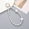 Handmade Beaded Mobile Phone Chain With Love Water Drops Bells Rhinestone Jewelry Pendant For Women