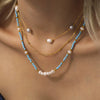 Handmade Beaded Necklace And Bracelet With Natural Freshwater Pearl And Pine Stone Light Luxury Style Electroplating For Women