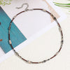 Handmade Beaded Necklace With Rice Beads And Natural Stone Geometric Style Allmatch For Women