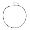 Handmade Beaded Necklace With Rice Beads And Natural Stone Geometric Style Allmatch For Women