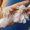 Handmade Beaded Sequin Tassel Fabric Applique Patch For Diy Earrings Pendant Jewelry Making Accessories