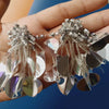 Handmade Beaded Sequin Tassel Fabric Applique Patch For Diy Earrings Pendant Jewelry Making Accessories