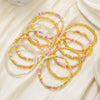 Handmade Bohemian Style Geometric Glass Rice Beads Multilayer Elastic Bracelet For Women
