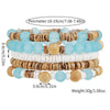 Handmade Bohemian Style Multilayer Stacked Bracelet With Wooden Beads And Crushed Shells For Unisex