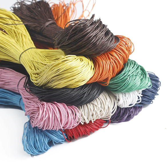 Handmade Braided Cotton Wax String Beaded Buddha Beads Bracelet Necklace Material