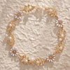 Handmade Bridal Hairband With Alloy Flower Design Crystal And Pearl Embellishment Elegant Headband For Women