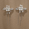 Handmade Bridal Pearl Rhinestone Braided Hairpin For Women Elegant Hair Accessory