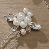 Handmade Bridal Pearl Rhinestone Braided Hairpin For Women Elegant Hair Accessory