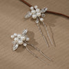 Handmade Bridal Pearl Rhinestone Braided Hairpin For Women Elegant Hair Accessory