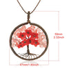 Handmade Bronze Plated Alloy Tree Pendant Necklace With Amethyst Crystal And Ball Chain For Women Minimalist Wound Flower Jewelry