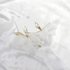 Handmade Chiffon Bow Stud Earrings For Women Balletinspired Romantic Fresh Style Silver Pin Earrings