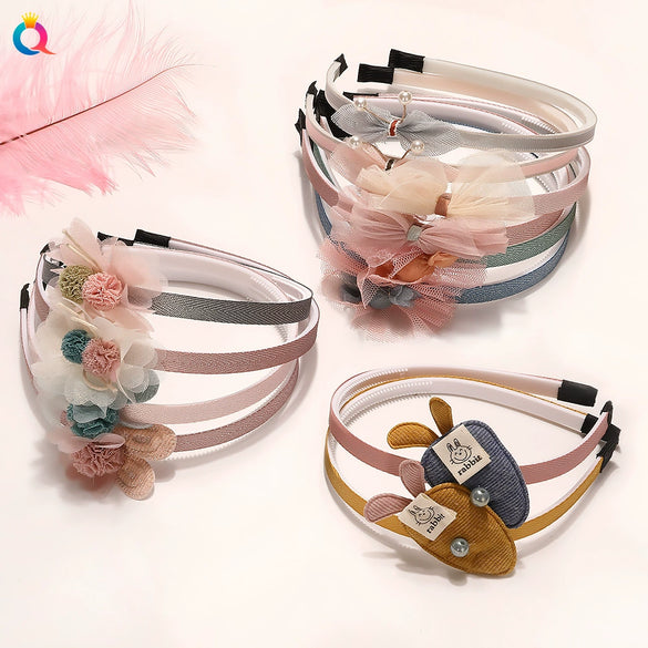 Handmade Children's Floral Cloth Headband Cute Colorful Cartoon Hair Accessory For Girls