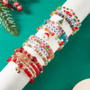Handmade Christmas Combination Bracelet With Polymer Clay Beads And Cartoon Characters