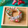 Handmade Christmas Combination Bracelet With Polymer Clay Beads And Cartoon Characters