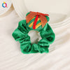 Handmade Christmas Deer Velvet Hair Scrunchie High Elastic Fabric Hair Tie For Festive Hairstyles