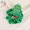 Handmade Christmas Deer Velvet Hair Scrunchie High Elastic Fabric Hair Tie For Festive Hairstyles