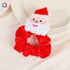 Handmade Christmas Deer Velvet Hair Scrunchie High Elastic Fabric Hair Tie For Festive Hairstyles