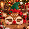 Handmade Christmas Santa Claus Felt Masks In Cloth With Modern Minimalist Headdress Design For Festive Costume Accessories