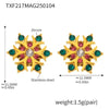 Handmade Christmas Snowflake Inlaid Zircon Stainless Steel Light Luxury Necklace Earrings Bracelet Suit For Women With Electroplating