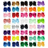 Handmade Cloth Bow Duckbill Hair Clip For Children Plaid Pattern Candy Color Warped Flower Hairpin Headdress