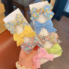 Handmade Cloth Bow Duckbill Hair Clips Cute Floral Polka Dot Princess Headwear For Girls And Babies