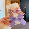 Handmade Cloth Bow Duckbill Hair Clips Cute Floral Polka Dot Princess Headwear For Girls And Babies