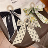 Handmade Cloth Bow Ribbon Pearl Hair Tie Hair Band Scarf Style Head Accessory For Women