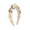 Handmade Cloth Flower Rhinestone Headband For Women In Baroque Fashion Style