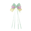 Handmade Cloth Hairpin With Long Ribbon Bow For Women