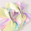 Handmade Cloth Hairpin With Long Ribbon Bow For Women