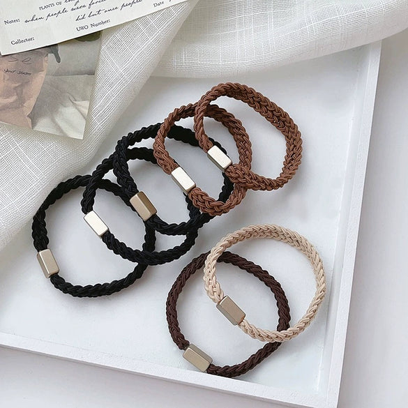 Handmade Cloth Handwoven Braided Hair Tie Hairband With High Elasticity
