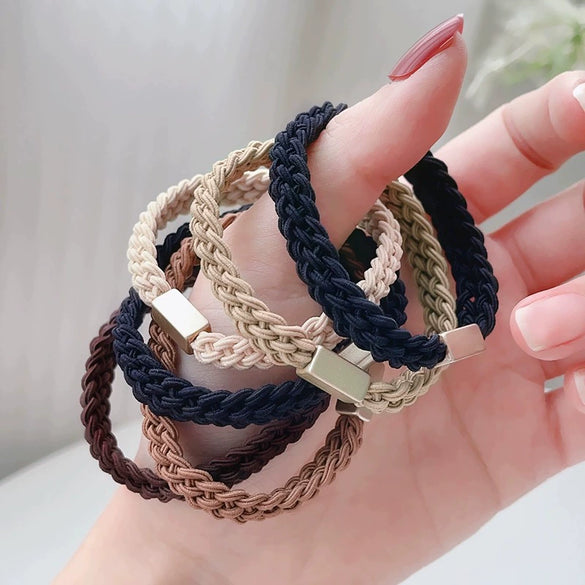 Handmade Cloth Handwoven Braided Hair Tie Hairband With High Elasticity