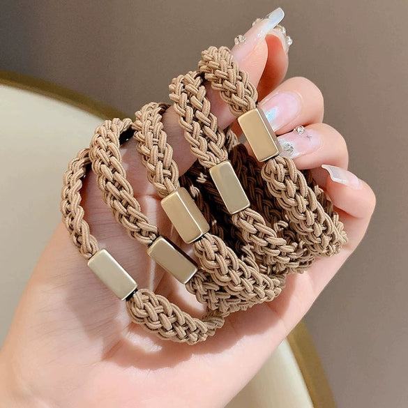 Handmade Cloth Handwoven Braided Hair Tie Hairband With High Elasticity