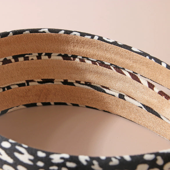Handmade Cloth Headband With Zebra And Leopard Prints For Women