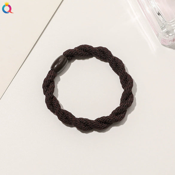 Handmade Cloth Knotted Hair Tie High Elastic Rubber Band Simple Hair Accessory For Women