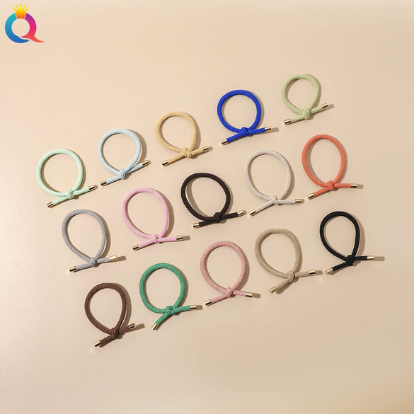 Handmade Cloth Knotted Hair Tie High Elastic Rubber Band Simple Hair Accessory For Women