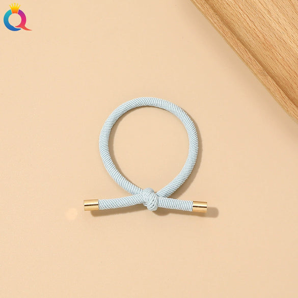 Handmade Cloth Knotted Hair Tie High Elastic Rubber Band Simple Hair Accessory For Women