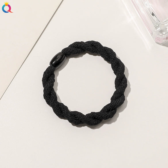 Handmade Cloth Knotted Hair Tie High Elastic Rubber Band Simple Hair Accessory For Women