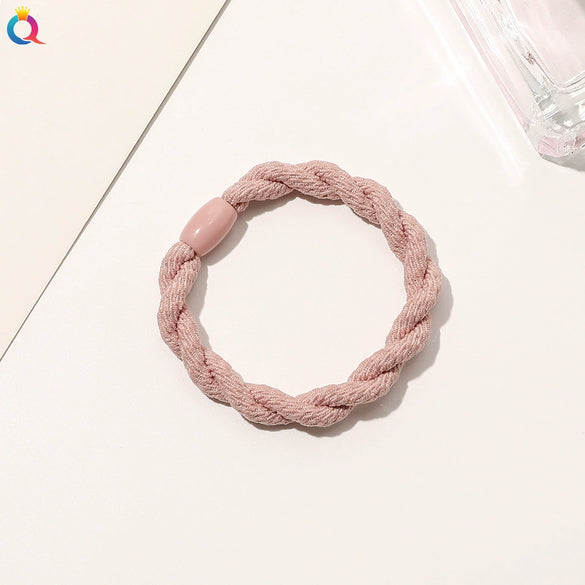Handmade Cloth Knotted Hair Tie High Elastic Rubber Band Simple Hair Accessory For Women
