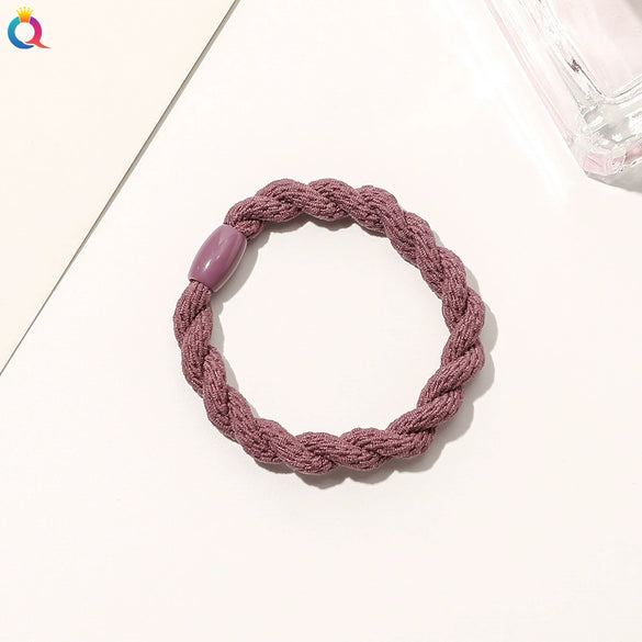 Handmade Cloth Knotted Hair Tie High Elastic Rubber Band Simple Hair Accessory For Women