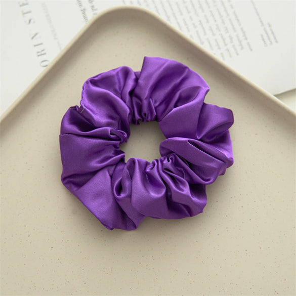 Handmade Cloth Large Intestine Hair Ring Solid Color All Match Elastic Hair Accessories