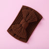 Handmade Cloth Wide Bow Hair Band Solid Color Knitted Headband Baby And Children Hair Accessory