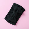 Handmade Cloth Wide Bow Hair Band Solid Color Knitted Headband Baby And Children Hair Accessory