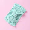 Handmade Cloth Wide Bow Hair Band Solid Color Knitted Headband Baby And Children Hair Accessory