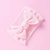 Handmade Cloth Wide Bow Hair Band Solid Color Knitted Headband Baby And Children Hair Accessory