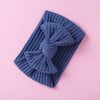 Handmade Cloth Wide Bow Hair Band Solid Color Knitted Headband Baby And Children Hair Accessory